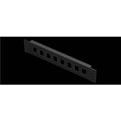 Рама MIRSAN 10", 1U, для наборной патч-панели 8 портов, пустая, совместимая с Keystone RJ45, чёрная