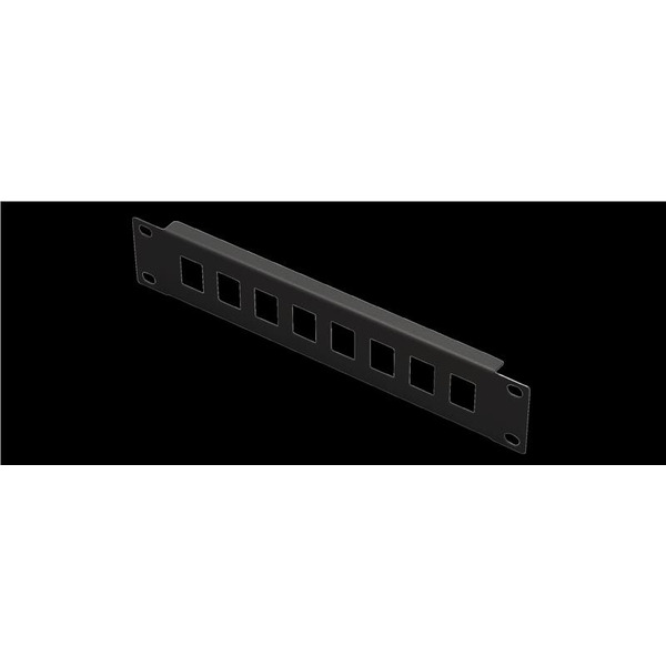 Рама MIRSAN 10", 1U, для наборной патч-панели 8 портов, пустая, совместимая с Keystone RJ45, чёрная