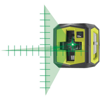 Нивелир лазерный Ryobi RBCLLG2 до 15м ±0.5мм перекрестный зеленый луч ААх2 0.4кг