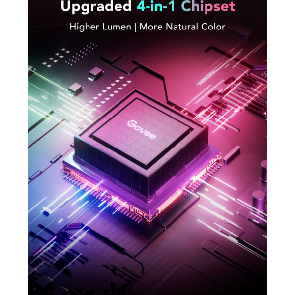 Стрічка світлодіодна розумна Govee H61E1 RGBICW LED Strip Lights, 5м, білий (H61E13D2)