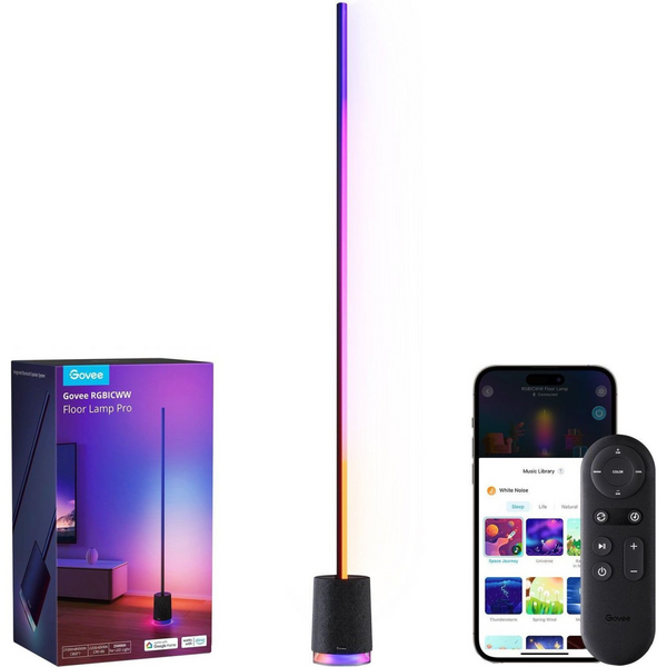 Торшер умный Govee H6079, 1500Lm, RGBICW, with speaker, WI-FI/Bluetooth, Белый