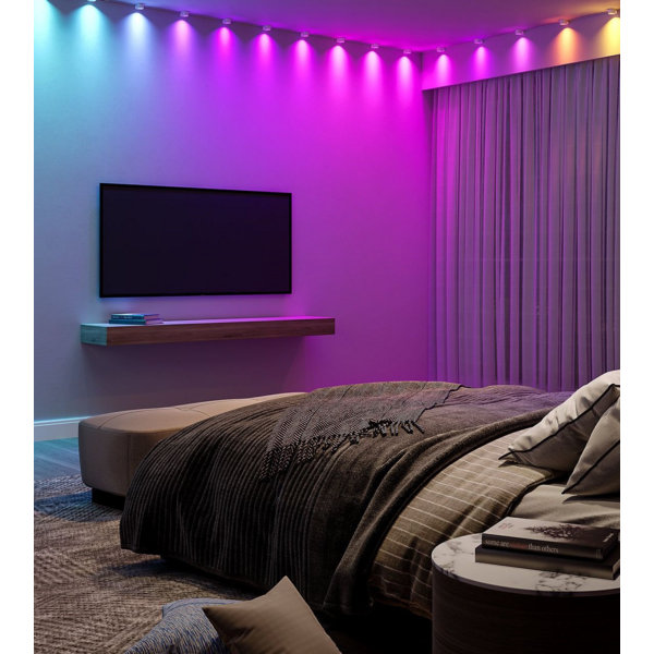 Лента светодиодная умная Govee H608A String Downlights, 5м, RGBIC, WI-FI/Bluetooth, Белый