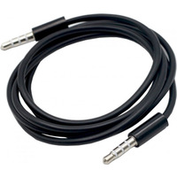 Кабель AUX Audio TRRS 3.5мм Male/Male 1м чорний