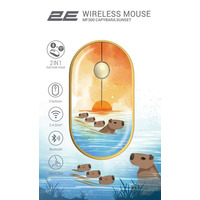 Мышь беспроводная 2E MF300 Capybara Sunset Silent WL BT Yellow (2E-MF300WCAPIBARAYW) 