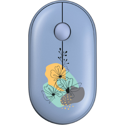 Миша 2E MF300 Flora Mallow Silent WL BT Blue 2E-MF300WFLORABL