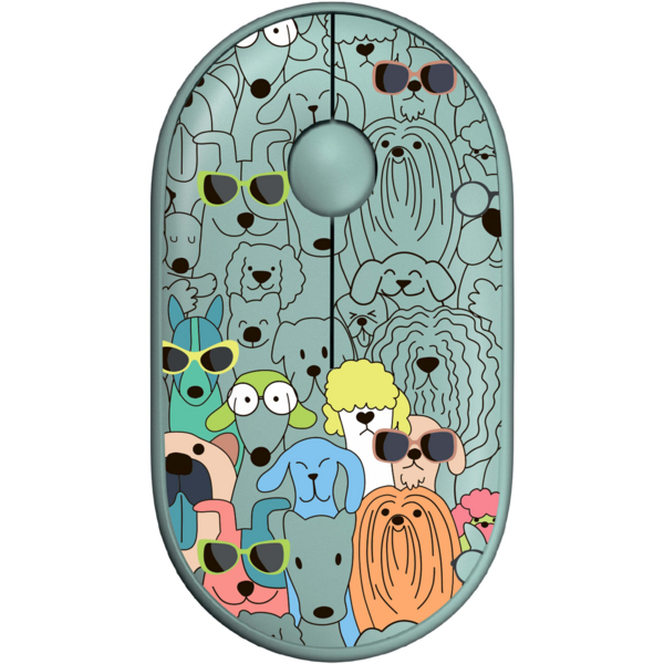 Миша 2E MF300 Pets Dogs Silent WL BT Green 2E-MF300WPETSGN