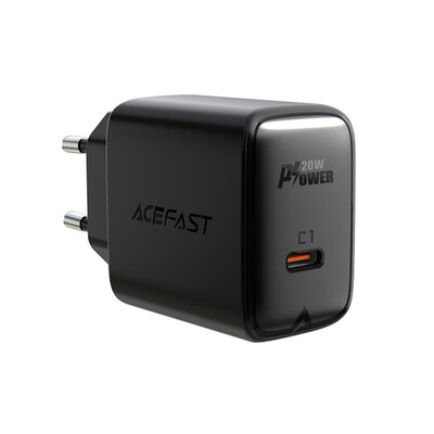 Мережевий зарядний пристрій Acefast A1 PD 20W Black