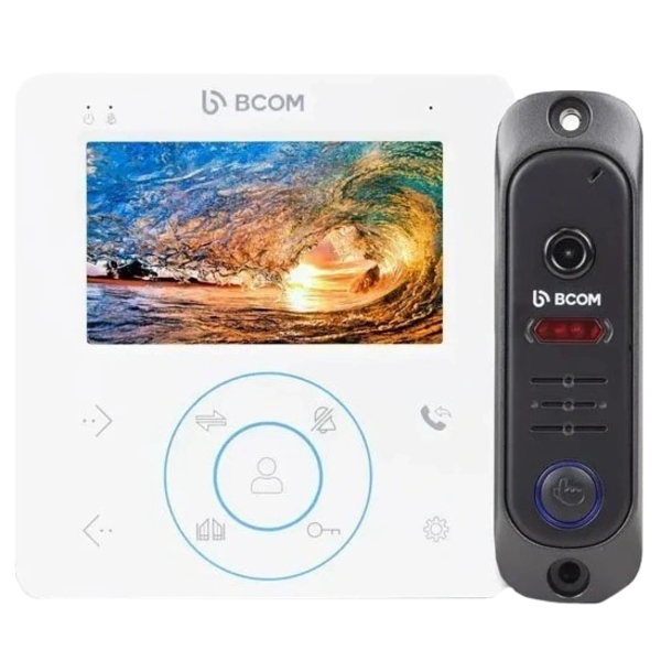 Комплект відеодомофона BCOM BD-480M White Kit