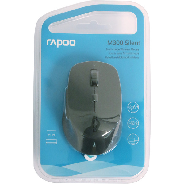 Миша Rapoo M300 Silent Wireless Multi-Mode Grey