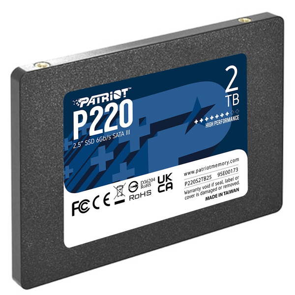 Накопитель SSD 2TB Patriot P220 2.5" SATAIII TLC (P220S2TB25)