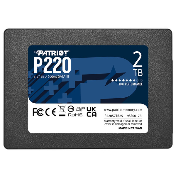 Накопитель SSD 2TB Patriot P220 2.5" SATAIII TLC (P220S2TB25)