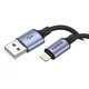 Кабель Foneng X95 Metal Head Braided Cable (3A) USB - Lightning (M/M), 1.2 м, Black (X95-CA-IP)
