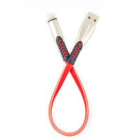 Кабель Dengos USB - Lightning (M/M) 0.25 м Red (PLS-L-SHRT-PLSK-RED)