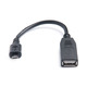 Кабель REAL-EL USB - micro USB V 2.0 (F/M), 0.1 м, черный (EL123500014)