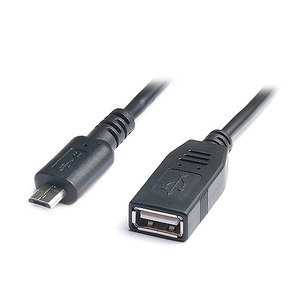 Кабель REAL-EL USB - micro USB V 2.0 (F/M), 0.1 м, черный (EL123500014)