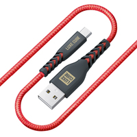 Кабель Luxe Cube Kevlar USB-microUSB (M/M), 1.2 м, красный  (8886998686264)