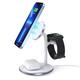 Магнитное беспроводное зарядное устройство Choetech T585-F 3in1 Magnetic wireless charger station for Apple (T585-F-101CCBK)