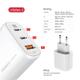 Сетевое зарядное устройство Intaleo TCG65GAN 2USB-C PD+USB-A QC 3.0 White (1283126559525)