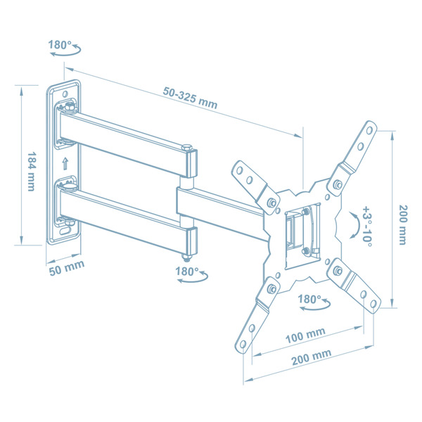 Кронштейн Walfix R-351B (VESA200х200)
