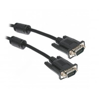 Кабель Maxxter VGA - VGA (M/M), HD15, 3+4C, с 2-мя ферритами, 3 м, черный (V-VGA-10) пакет