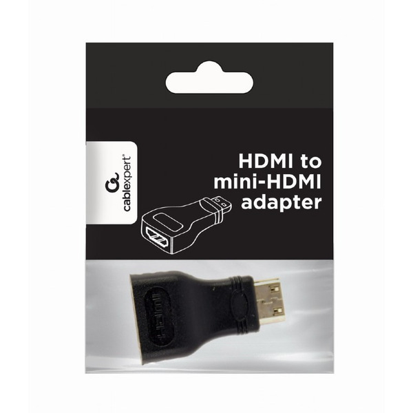 Адаптер Cablexpert HDMI - mini-HDMI (F/M), Black (A-HDMI-FC)
