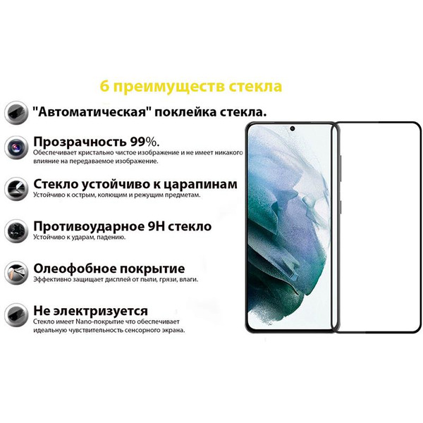 Защитное стекло BeCover для Samsung Galaxy S22 SM-S901 Black (707314)