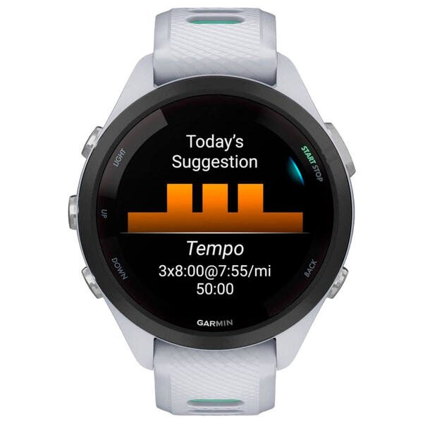 Смарт-часы Garmin Forerunner 265S Black Bezel with Whitestone Case and Whitestone/Neo Tropic Silicone Band (010-02810-54)