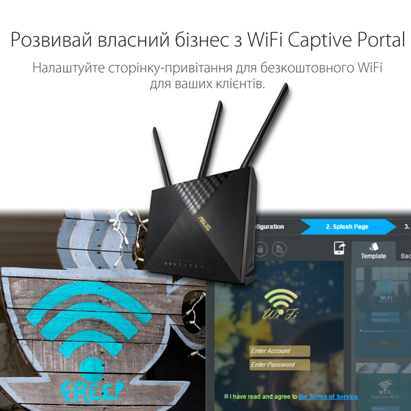 Бездротовий маршрутизатор (роутер) Asus 4G-AX56