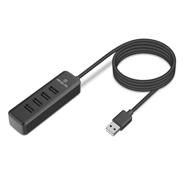 USB-хаб REAL-EL HQ-175 Black