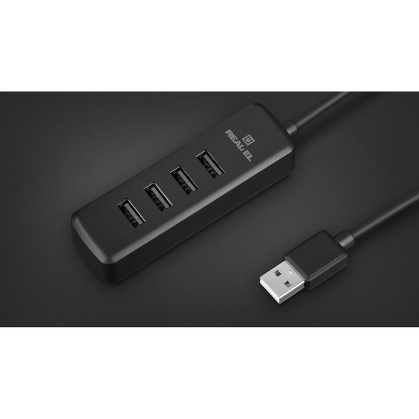 USB-хаб REAL-EL HQ-175 Black