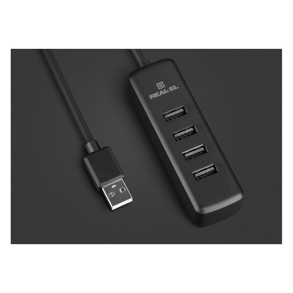 USB-хаб REAL-EL HQ-175 Black