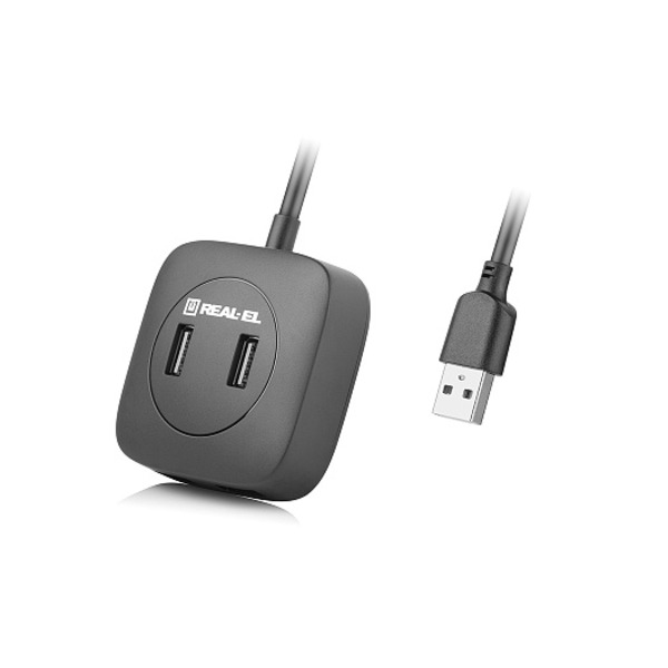 USB-хаб REAL-EL HQ-177 Black