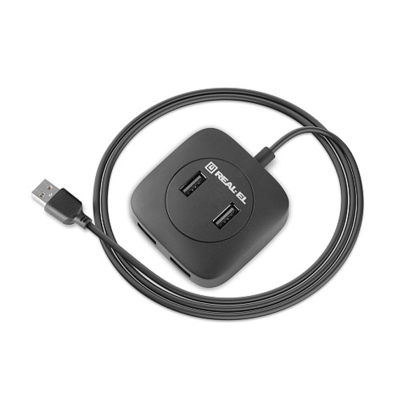 USB-хаб REAL-EL HQ-177 Black