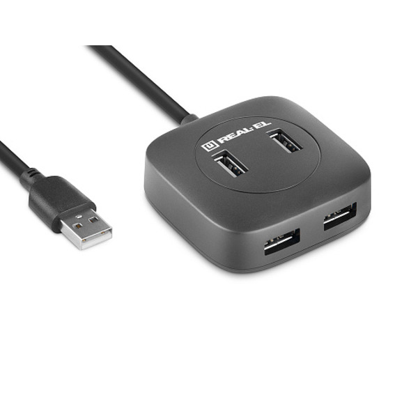 USB-хаб REAL-EL HQ-177 Black