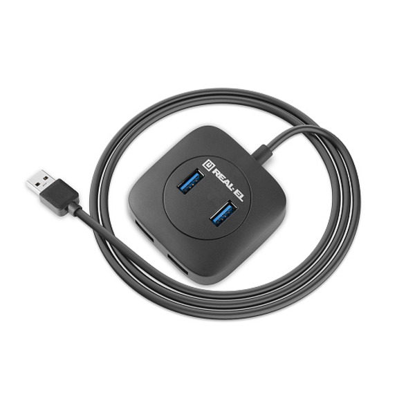USB-хаб REAL-EL HQ-187 Black