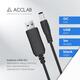 Кабель питания ACCLAB USB - DC (M/M), 5.5х2.5 мм, 12V, 1A, 1 м, Black (1283126552847)