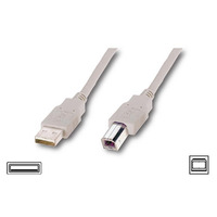 Кабель Atcom USB - USB Type-B V 2.0 (M/M), 1.8 м, феррит, белый (3795) пакет
