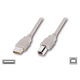 Кабель Atcom USB - USB Type-B V 2.0 (M/M), 1.8 м, феррит, белый (3795) пакет