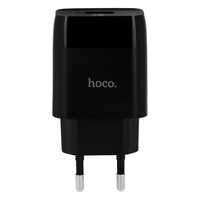 Мережевий зарядний пристрій Hoco C72Q, QC3.0, PD 18W, Black