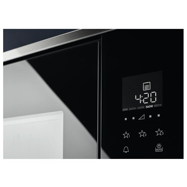 Микроволновая печь Electrolux встраиваемая, 17л, электр. управл., 700Вт, дисплей, черный