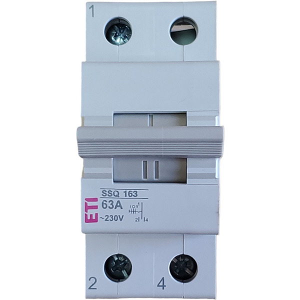 Перемикач навантаження ETI, SSQ 163 1-0-2, 1p 63A