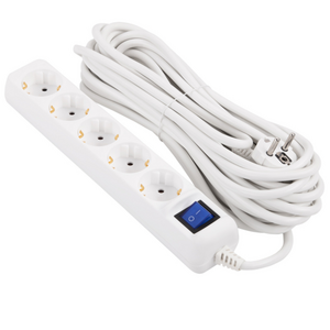Фільтр живлення 2E (2E-U05ES15M10WH) 5 розеток, 10 м, White