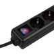 Фильтр питания 2E (2E-U06ESM3BK) 6 розеток, 3 м, Black