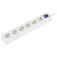 Фильтр питания 2E (2E-U06ESM3WH) 6 розеток, 3 м, White