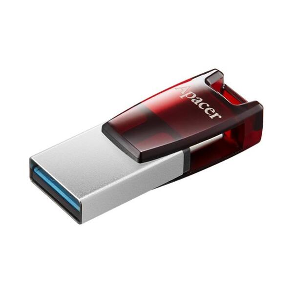 USB-Флешка APACER AH180 64GB Type-C Dual USB 3.1 Червоний