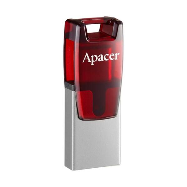 USB-Флешка APACER AH180 64GB Type-C Dual USB 3.1 Червоний