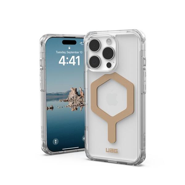 Чохол UAG для Apple iPhone 16 Pro Plyo Magsafe, Ice/Gold 114480114381