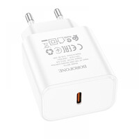 Мережевий зарядний пристрій Borofone BA71A, PD 20W, White