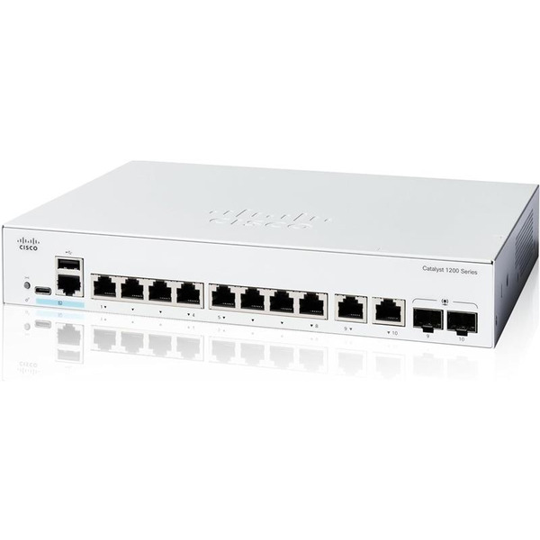 Комутатор Cisco Catalyst 1200 8xGE, Ext PS, 2x1G Combo