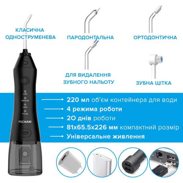 Іригатор Pecham Travel PC-1581 Black 4822119080607